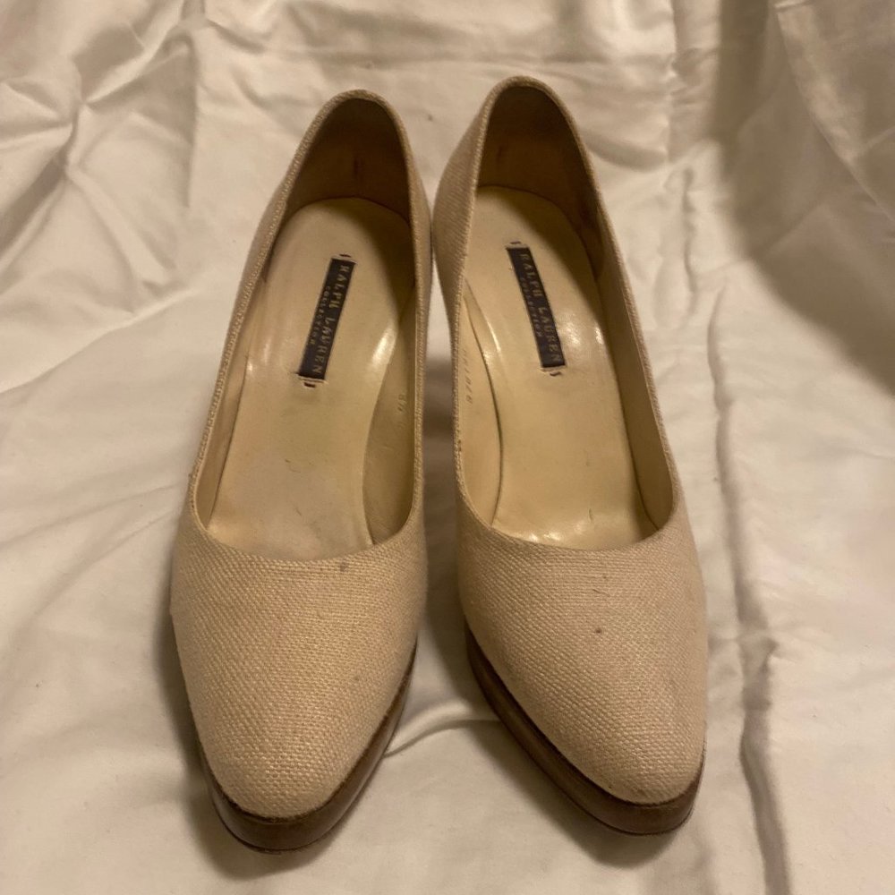 Ralph Lauren Purple Label Linen Pumps